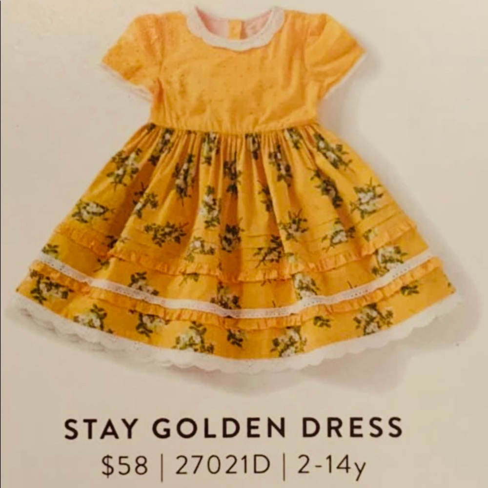Matilda Jane Golden Dress size 4